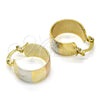 Argolla Pequeña 02.163.0043.1.15 Oro Laminado, Pulido, Tres Tonos