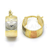 Argolla Pequeña 02.163.0043.1.15 Oro Laminado, Pulido, Tres Tonos
