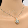 Collares con Dije 04.63.1351.18 Oro Laminado, con Blanca Zirconia Cubica, Diamantado, Tono Dorado (02 MM Thickness, 18 Inches Length)