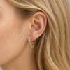 Argolla Huggie 02.210.0095.25 Oro Laminado, con Zirconia Cubica Blanca, Pulido, Tono Dorado
