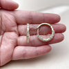 Argolla Huggie 02.210.0095.25 Oro Laminado, con Zirconia Cubica Blanca, Pulido, Tono Dorado