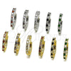 Argolla Huggie 02.210.0095.6.25 Rodio Laminado, con Zirconia Cubica Blanca, Pulido, Rodinado
