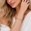 Pulsera Básica 04.213.0119.08 Oro Laminado, Diseño de Cubana Pave, Pulido, Tono Dorado (Calibre 160, Grosor 06.2 MM, 8 Pulgadas de Largo)