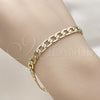 Pulsera Básica 04.213.0119.08 Oro Laminado, Diseño de Cubana Pave, Pulido, Tono Dorado (Calibre 160, Grosor 06.2 MM, 8 Pulgadas de Largo)