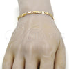 Pulsera Básica 04.63.1357.08 Oro Laminado, Diseño de Mariner, Diamantado, Tono Dorado (05 MM Thickness, 8 Inches Length)