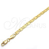 Pulsera Básica 04.63.1357.08 Oro Laminado, Diseño de Mariner, Diamantado, Tono Dorado (05 MM Thickness, 8 Inches Length)
