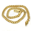 Tobillera Básica 04.63.1360.10 Oro Laminado, Diseño de Miami Cubana, Diamantado, Tono Dorado (Calibre 100, Grosor 03.6 MM, 10 Pulgadas de Largo)