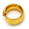 Anillo Multi Piedra 01.309.0001.09 Acero Inoxidable, con Blanca Zirconia Cubica, Pulido, Tono Dorado (Size 9)