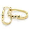 Argolla Pequeña 02.100.0075.2.15 Oro Laminado, con Verde and Blanca Cristal, Pulido, Tono Dorado