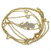 Collares con Dije 04.213.0123.16 Oro Laminado, Diseño de Elefante, con Blanca Zirconia Cubica and Blanca Micro Pave, Pulido, Tono Dorado (02 MM Thickness, 16 Inches Length)