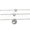 Collares con Dije 04.213.0128.1.16 Rodio Laminado, Diseño de Corazón, con Zirconia Cubica Blanca, Pulido, Rodinado (Grosor 02 MM, 16 Pulgadas de Largo)