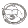 Collares con Dije 04.213.0128.1.16 Rodio Laminado, Diseño de Corazón, con Zirconia Cubica Blanca, Pulido, Rodinado (Grosor 02 MM, 16 Pulgadas de Largo)