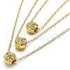Collares con Dije 04.179.0005.16 Oro Laminado, Diseño de Búho, Pulido, Tono Dorado (02 MM Thickness, 16 Inches Length)