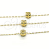 Collares con Dije 04.179.0005.16 Oro Laminado, Diseño de Búho, Pulido, Tono Dorado (02 MM Thickness, 16 Inches Length)