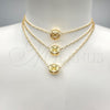 Collares con Dije 04.179.0005.16 Oro Laminado, Diseño de Búho, Pulido, Tono Dorado (02 MM Thickness, 16 Inches Length)
