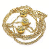 Collares con Dije 04.179.0005.16 Oro Laminado, Diseño de Búho, Pulido, Tono Dorado (02 MM Thickness, 16 Inches Length)