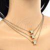 Collares con Dije 04.179.0011.16 Oro Laminado, Diseño de Mariposa, Pulido, Tono Dorado (02 MM Thickness, 16 Inches Length)