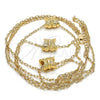Collares con Dije 04.179.0011.16 Oro Laminado, Diseño de Mariposa, Pulido, Tono Dorado (02 MM Thickness, 16 Inches Length)