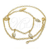 Collares con Dije 04.63.1374.18 Oro Laminado, Diseño de Oja, Pulido, Tono Dorado (03 MM Thickness, 18 Inches Length)