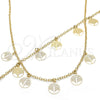Collar y Pulsera 06.63.0207 Oro Laminado, Diseño de Ãrbol, Pulido, Tono Dorado