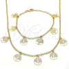 Collar y Pulsera 06.63.0207 Oro Laminado, Diseño de Ãrbol, Pulido, Tono Dorado