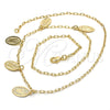 Collares con Dije 04.63.1377.18 Oro Laminado, Diseño de Guadalupe, Pulido, Tono Dorado (02 MM Thickness, 18 Inches Length)