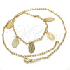 Collares con Dije 04.63.1377.18 Oro Laminado, Diseño de Guadalupe, Pulido, Tono Dorado (02 MM Thickness, 18 Inches Length)