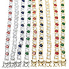 Pulsera Tennis 03.210.0068.3.08 Oro Laminado, con Verde and Blanca Zirconia Cubica, Pulido, Tono Dorado (07 MM Thickness, 8 Inches Length)