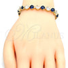 Pulsera Tennis 03.210.0068.4.08 Oro Laminado, con Zafiro Azul and Blanca Zirconia Cubica, Pulido, Tono Dorado (07 MM Thickness, 8 Inches Length)