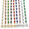 Pulsera Tennis 03.210.0069.4.08 Oro Laminado, con Zafiro Azul and Blanca Zirconia Cubica, Pulido, Tono Dorado (06 MM Thickness, 8 Inches Length)