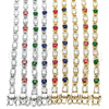 Pulsera Tennis 03.210.0070.1.08 Oro Laminado, con Granate and Blanca Zirconia Cubica, Pulido, Tono Dorado (06 MM Thickness, 8 Inches Length)