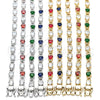 Pulsera Tennis 03.210.0070.4.08 Oro Laminado, con Zafiro Azul and Blanca Zirconia Cubica, Pulido, Tono Dorado (06 MM Thickness, 8 Inches Length)