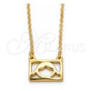Collares con Dije 04.09.0159.18 Oro Laminado, Diseño de Niñita Pequeña, Pulido, Tono Dorado (Grosor 02 MM, 18 Pulgadas de Largo)
