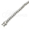 Pulsera Tennis 03.210.0076.4.08 Rodio Laminado, con Zirconia Cubica Blanca, Pulido, Rodinado (Grosor 08 MM, 8 Pulgadas de Largo)