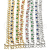 Pulsera Tennis 03.210.0077.3.08 Oro Laminado, con Zafiro Azul and Blanca Zirconia Cubica, Pulido, Tono Dorado (08 MM Thickness, 8 Inches Length)