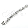 Pulsera Tennis 03.210.0077.4.08 Rodio Laminado, con Blanca Zirconia Cubica, Pulido, Rodinado (08 MM Thickness, 8 Inches Length)