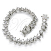 Pulsera Tennis 03.210.0077.4.08 Rodio Laminado, con Blanca Zirconia Cubica, Pulido, Rodinado (08 MM Thickness, 8 Inches Length)
