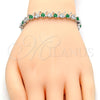 Pulsera Tennis 03.210.0077.6.08 Rodio Laminado, con Verde and Blanca Zirconia Cubica, Pulido, Rodinado (08 MM Thickness, 8 Inches Length)