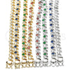 Pulsera Tennis 03.210.0077.7.08 Rodio Laminado, con Zirconia Cubica Zafiro Azul y Blanca, Pulido, Rodinado (Grosor 08 MM, 8 Pulgadas de Largo)