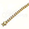 Pulsera Tennis 03.210.0078.08 Oro Laminado, con Blanca Zirconia Cubica, Pulido, Tono Dorado (06 MM Thickness, 8 Inches Length)