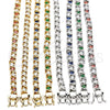 Pulsera Tennis 03.210.0078.3.08 Oro Laminado, con Zafiro Azul and Blanca Zirconia Cubica, Pulido, Tono Dorado (06 MM Thickness, 8 Inches Length)