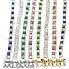 Pulsera Tennis 03.210.0079.3.08 Oro Laminado, con Zafiro Azul and Blanca Zirconia Cubica, Pulido, Tono Dorado (05 MM Thickness, 8 Inches Length)