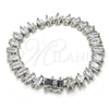 Pulsera Tennis 03.210.0080.5.08 Rodio Laminado, con Zirconia Cubica Blanca, Pulido, Rodinado (Grosor 10 MM, 8 Pulgadas de Largo)