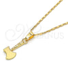 Collares con Dije 04.242.0086.24 Oro Laminado, Pulido, Tono Dorado (02 MM Thickness, 24 Inches Length)