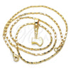 Collares con Dije 04.242.0086.24 Oro Laminado, Pulido, Tono Dorado (02 MM Thickness, 24 Inches Length)
