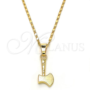 Collares con Dije 04.242.0086.24 Oro Laminado, Pulido, Tono Dorado (02 MM Thickness, 24 Inches Length)