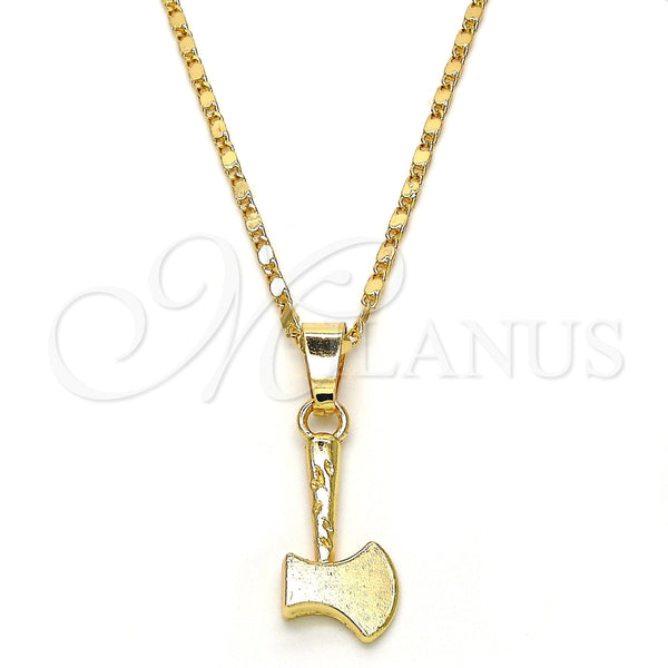 Collares con Dije 04.242.0086.24 Oro Laminado, Pulido, Tono Dorado (02 MM Thickness, 24 Inches Length)