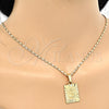 Collares con Dije 04.242.0090.24 Oro Laminado, Diseño de Dinero, Pulido, Tono Dorado (02 MM Thickness, 24 Inches Length)