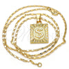 Collares con Dije 04.242.0090.24 Oro Laminado, Diseño de Dinero, Pulido, Tono Dorado (02 MM Thickness, 24 Inches Length)