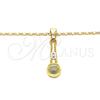 Collares con Dije 04.242.0100.24 Oro Laminado, Pulido, Tono Dorado (02 MM Thickness, 24 Inches Length)